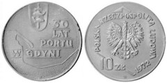 10 zlotych  (50 Aniversario del Puerto de Gdynia)