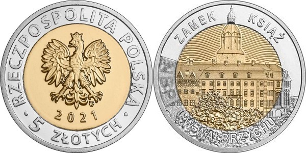 5 zlotych (Castillo de Książ en Wałbrzych)