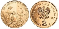 2 zlote (150 Aniversario del Levantamiento de Enero de 1863)