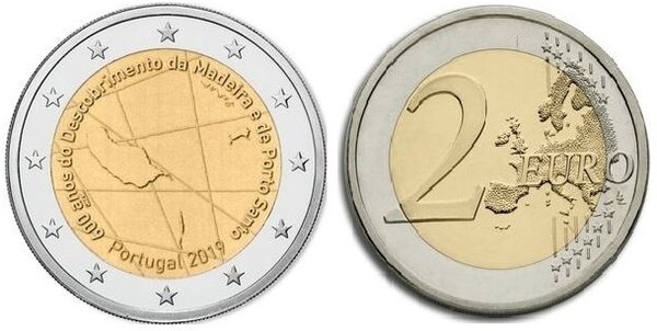 2 euro (600 Aniversario del Descubrimiento de Madeira y Porto Santo)