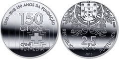 2,50 euro (150 Aniversario de la Fundación de Cruz Roja Portuguesa)