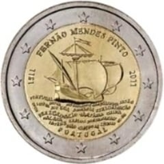 2 euro (500 Aniversario del Nacimiento de Fernão Mendes Pinto)