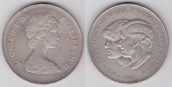 25 pence (Elizabeth II - Boda de Carlos y Diana)