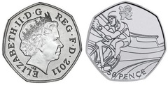 50 pence (JJ.OO. de Londres 2012-Ciclismo)