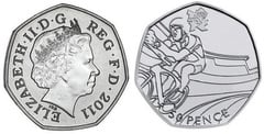 50 pence (JJ.OO. de Londres 2012-Ciclismo)