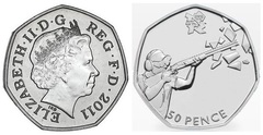 50 pence (JJ.OO. de Londres 2012-Tiro)