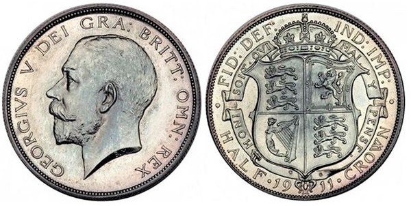 1/2 crown (George V)