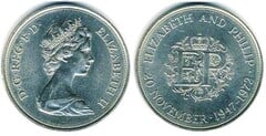 25 pence (Elizabeth II - 25 Aniversario de la Boda Real)