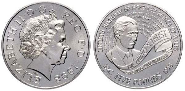 5 pounds (50 Cumpleaños del Príncipe Carlos)