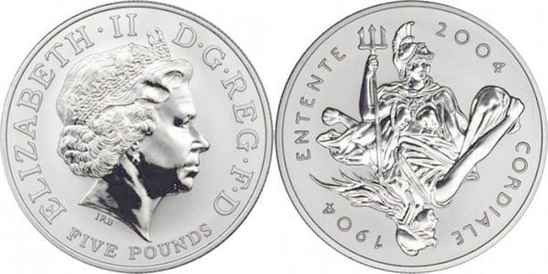5 pounds (100 Aniversario Entente Cordiale)