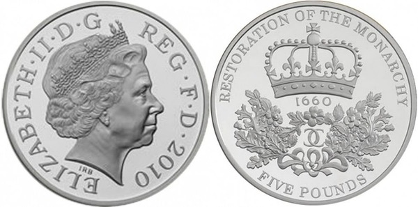 5 pounds (350 Aniversario Restauración de la Monarquía)