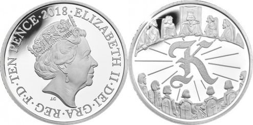 10 pence (Alfabeto K - King Arthur)