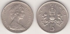 5 new pence (Elizabeth II)