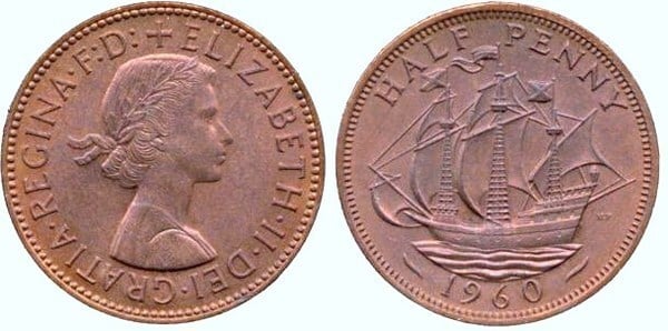 1/2 penny (Elizabeth II)