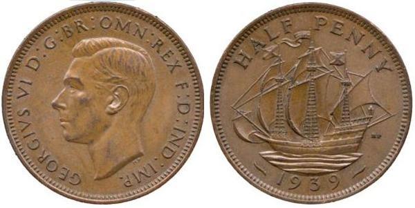 1/2 penny (George VI)