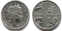 5 pence (Elizabeth II - escudo - 3/6)