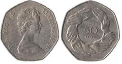 50 pence (Elizabeth II - Entrada en la Comunidad Económica Europea)