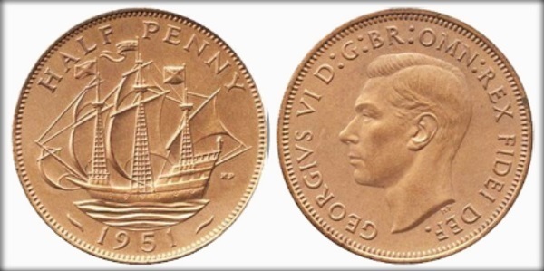 1/2 penny (George VI)