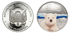 100 francs CFA (Oso polar)