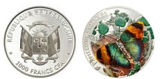 1000 francs CFA (Mariposas exóticas - Forester Gold Banded)