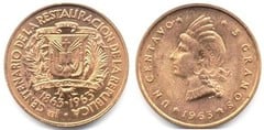 1 centavo (100 Aniversario de la Restauración de la República)