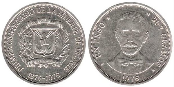 1 peso (Primer Centenario de la Muerte de Duarte)