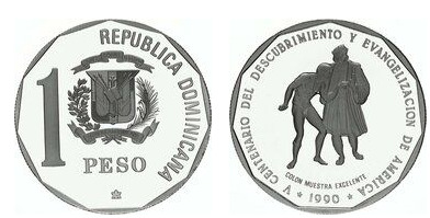 1 peso (La presentación de Colón a un amerindio)