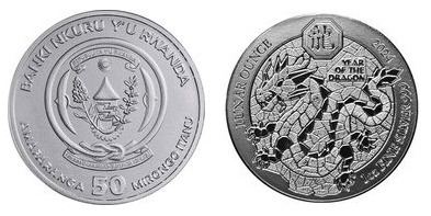50 francs (Año del Dragón)
