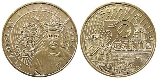 50 bani (650 Aniversario del Reinado de Vladislav I Vlaicu)