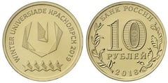 10 rublos (Universiada de Invierno 2019 en Krasnoyarsk - Logo)
