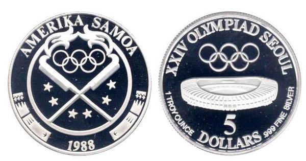 5 dollars (XXIV Olimpiadas-Seúl)