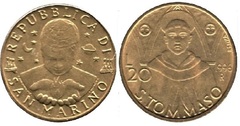 20 lire (St.Tomás de Aquino)