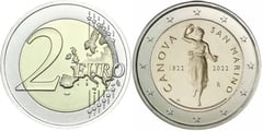 2 euro (200 Aniversario de la Muerte de Antonio Canova)