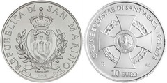 10 euro (100 Aniversario de la Orden Ecuestre de Santa Águeda)