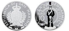 10 euro (Fuerzas militares y policiales de San Marino: Gendarmería)