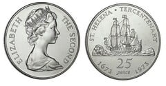 25 pence (300 Aniversario de Santa Helena)