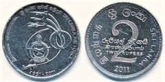 2 rupees (60 Aniversario de las Fuerzas Aéreas)