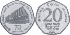 20 rupees (70 Aniversario Banco Central de Asia)