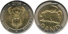 5 rand (Afrika-Dzonga - Ningizimu Afrika)