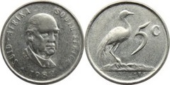 5 cents (Balthazar J. Vorster - SUID-AFRIKA - SOUTH AFRICA)