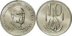 10 cents (Balthazar J. Vorster - SOUTH AFRICA - SUID-AFRIKA)