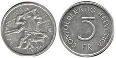 5 francs (500 Aniversario de la Batalla de Murten)