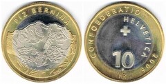 10 francs (Montaña Piz Bernina)