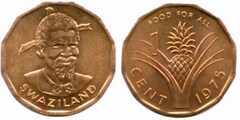 1 cent (FAO) (Sobhuza II)