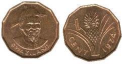 1 cent (Sobhuza II)