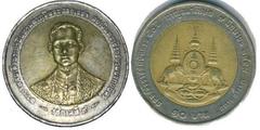 10 baht (50 Aniversario de la Ascensión al Trono del Rey Rama IX)