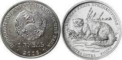 1 rublo (Nutria euroasiática-Lutra lutra)