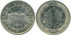 1 lira (100 Aniversario de la apertura del Parlamento)