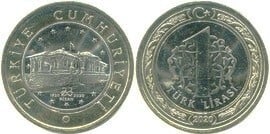 1 lira (100 Aniversario de la apertura del Parlamento)