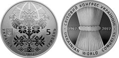 5 hryven (50º aniversario del Congreso Mundial Ucraniano)